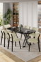 Hanah Home Axton - Mármol negro y crema